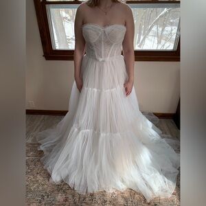 Georgiana Rose “Callum” Strapless Tiered Tulle Ball Gown Wedding Dress - Sample